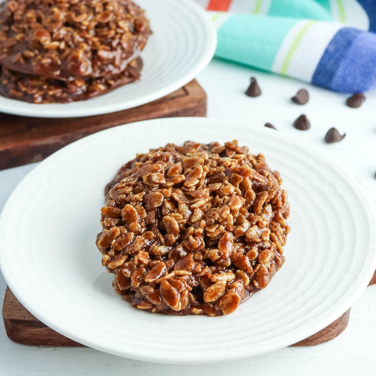 Star Crunch Cookies on white plate.