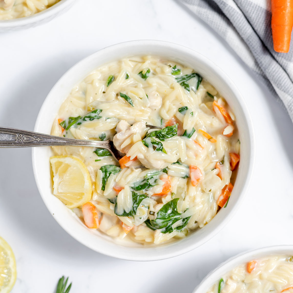 Creamy Lemon Chicken Orzo Soup Recipe