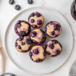 Instant Pot Pancake Bites served on a round white platter.
