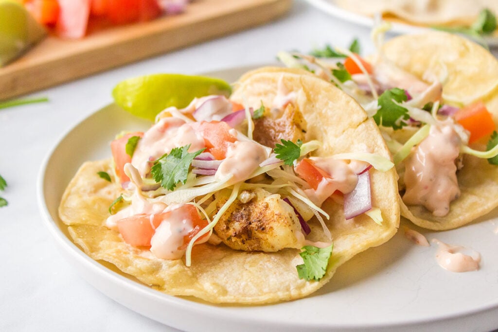Tilapia Fish Tacos Recipe from Pescetarian.Kitchen Best fish for tacos