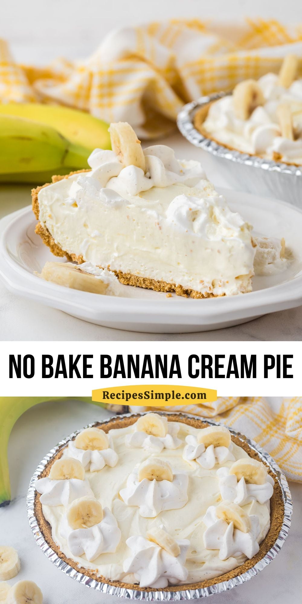 No Bake Banana Cream Pie - Recipes Simple