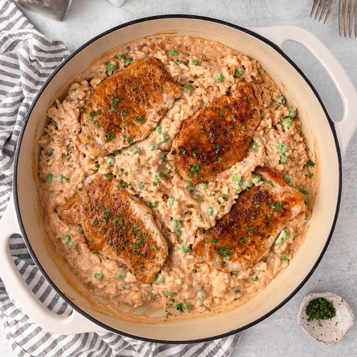 Pork Chops and Rice Skillet Recipe