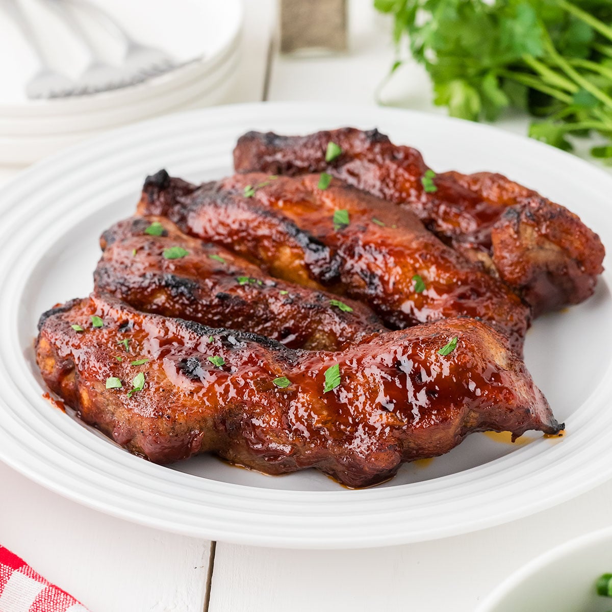 BBQ Boneless Pork Ribs in the Oven Recipe