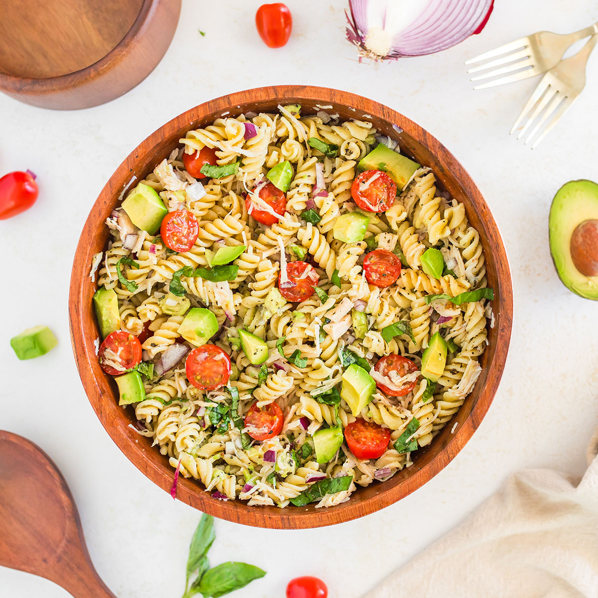 Avocado Chicken Pasta Salad Recipe