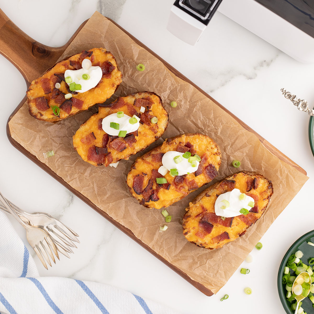 Air Fryer Twice Baked Potatoes Recipe