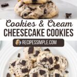 Cookies on a white plate.